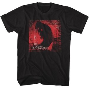 Alanis Morissette Text Overlay Black Adult T-Shirt